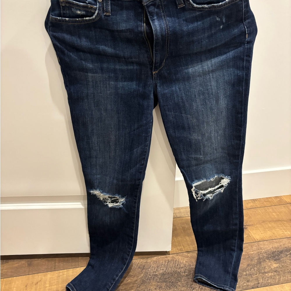 Joe's Jeans Dark Blue Distressed Skinny Jeans size 27